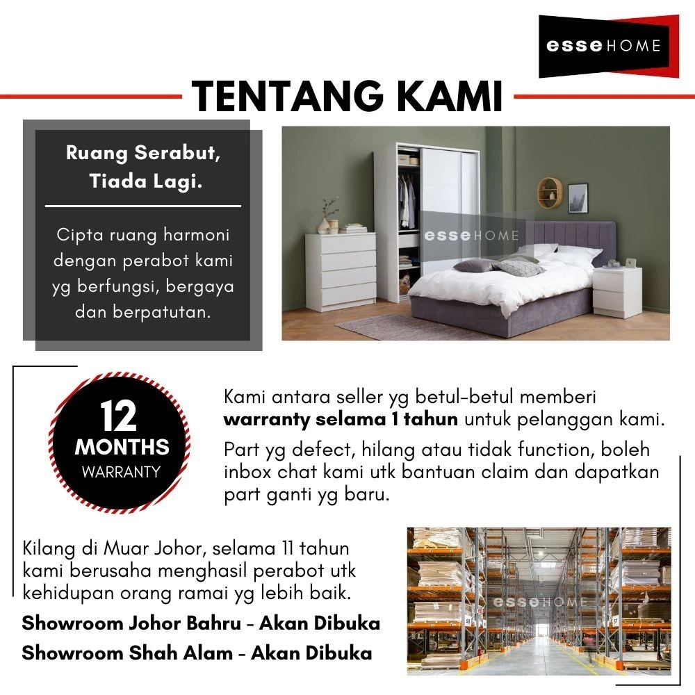 Almari Pakaian 3 Pintu